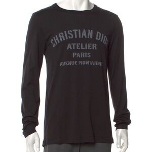 DIOR MEN Atelier long sleeve large T-Shirt in black